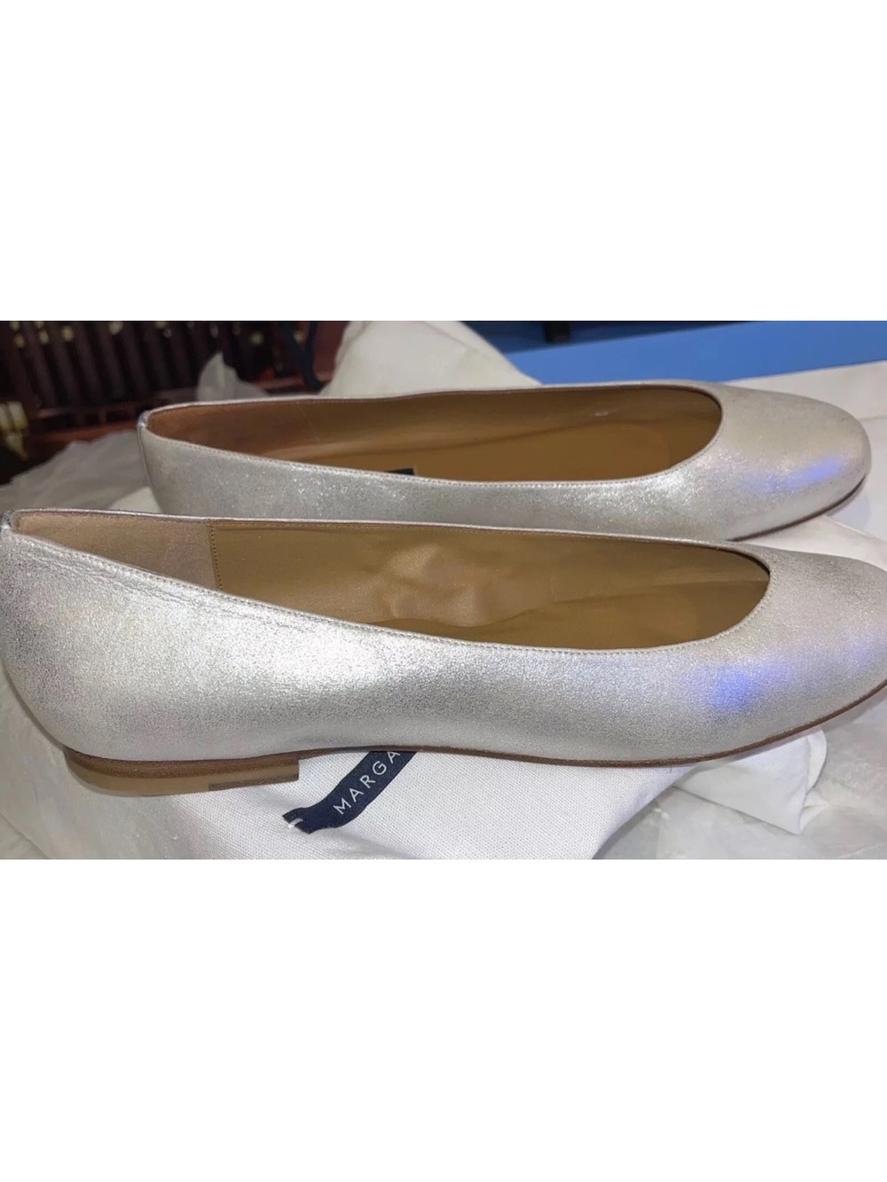 Margaux  Metallic Suede Flats MSRP $198 ( Best Fit US  11.0 Narrow)  New